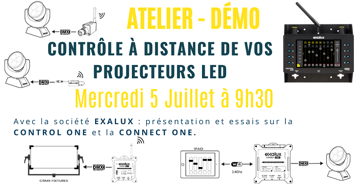 atelier démonstration des commandes Exalux Control one et Connect one en location à Nantes